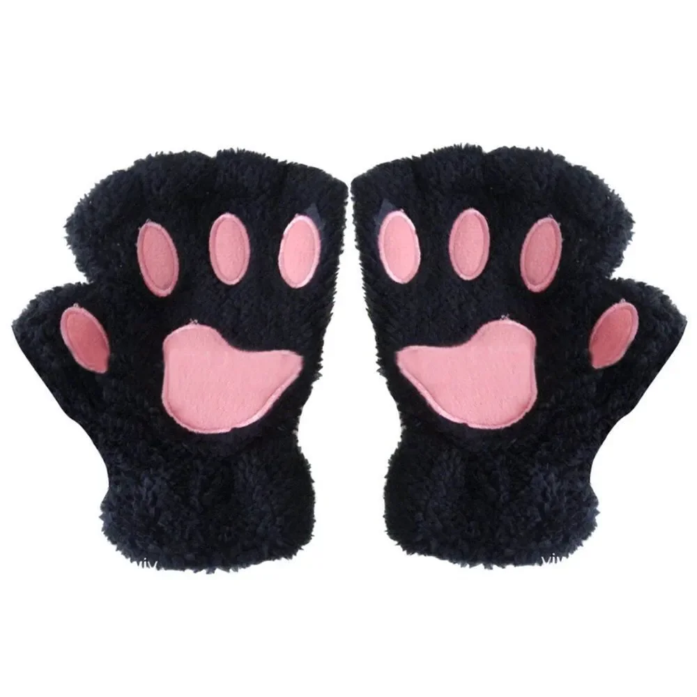 🆕Black Fingerless Cat Paw Gloves